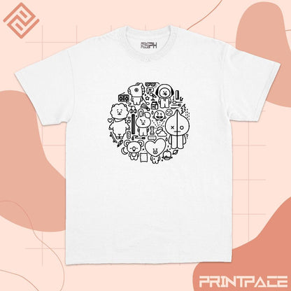 BTS -  BT21 Graphic Kpop Shirt