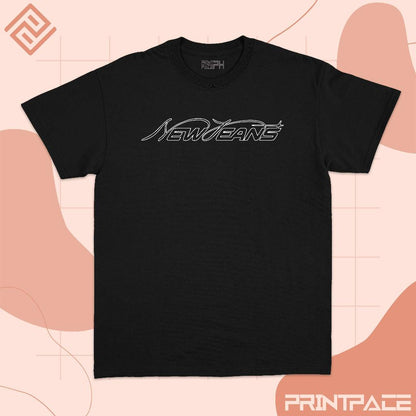 NEWJEANS -  Skeleton Text Logo Kpop Shirt