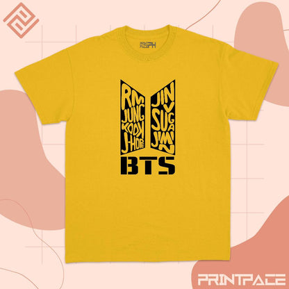 BTS - Name Typography Logo Kpop Shirt