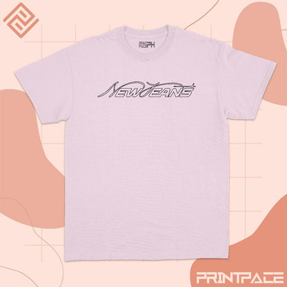 NEWJEANS -  Skeleton Text Logo Kpop Shirt