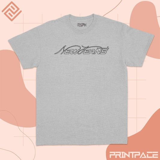 NEWJEANS -  Skeleton Text Logo Kpop Shirt