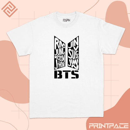 BTS - Name Typography Logo Kpop Shirt