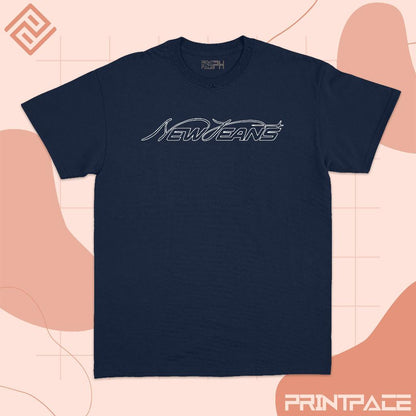 NEWJEANS -  Skeleton Text Logo Kpop Shirt