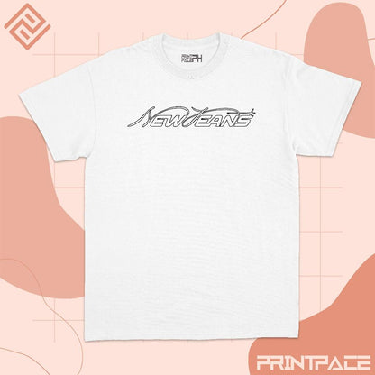 NEWJEANS -  Skeleton Text Logo Kpop Shirt