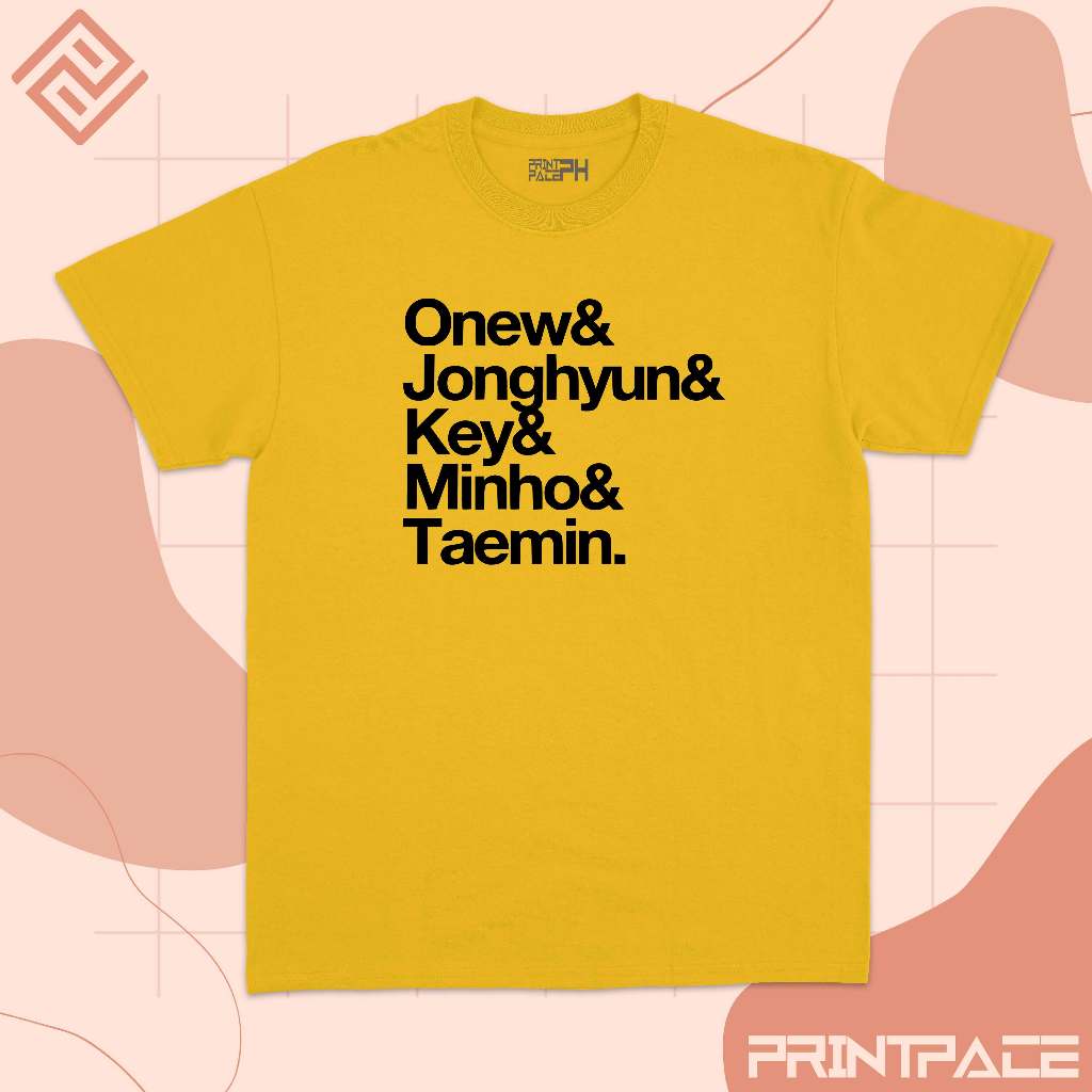SHINEE - Text Typography Name Kpop Shirt