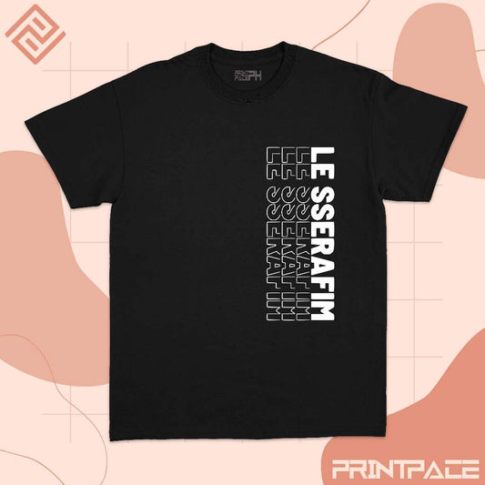LE SSERAFIM - Typograhy Side Kpop Shirt