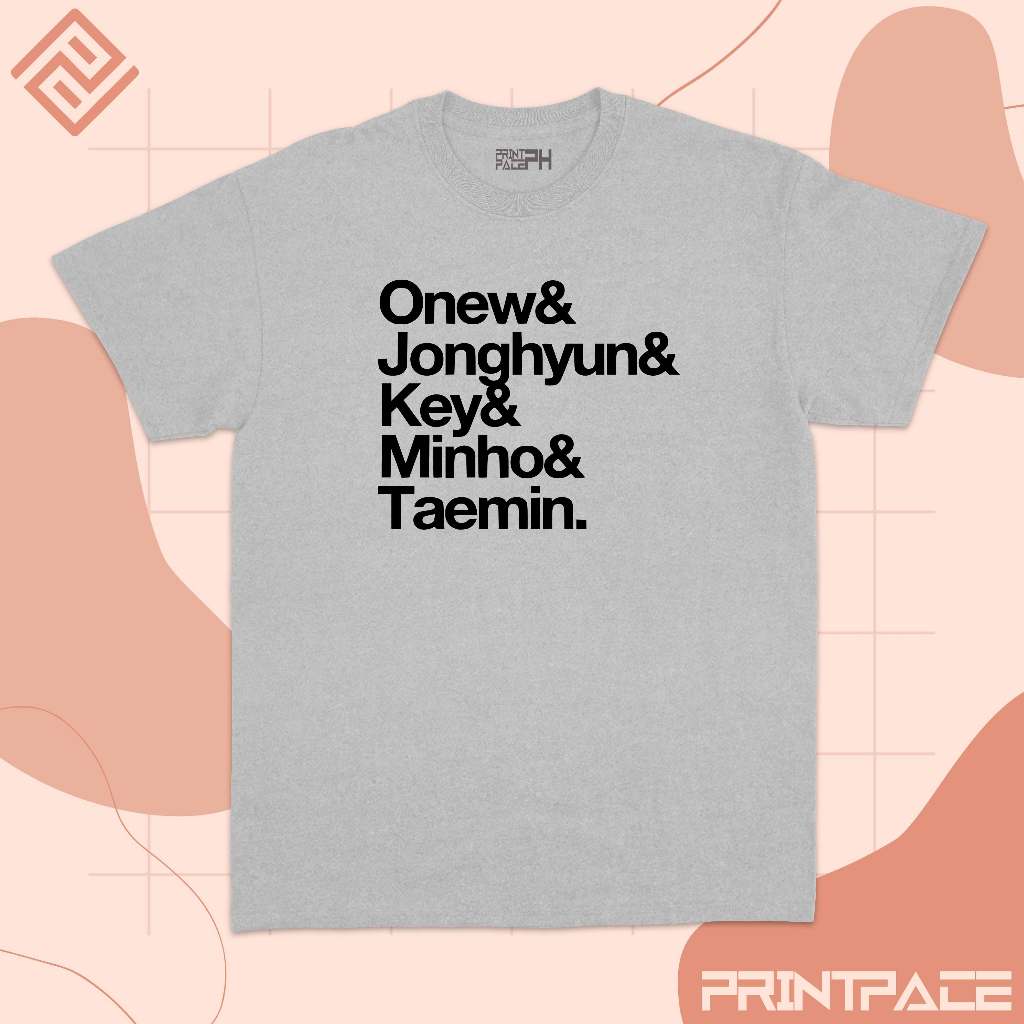 SHINEE - Text Typography Name Kpop Shirt
