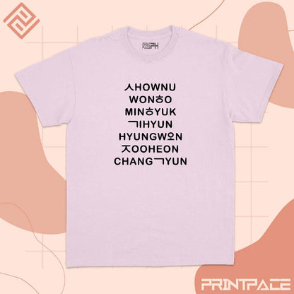 MONSTA X - Classic Name List Kpop Shirt