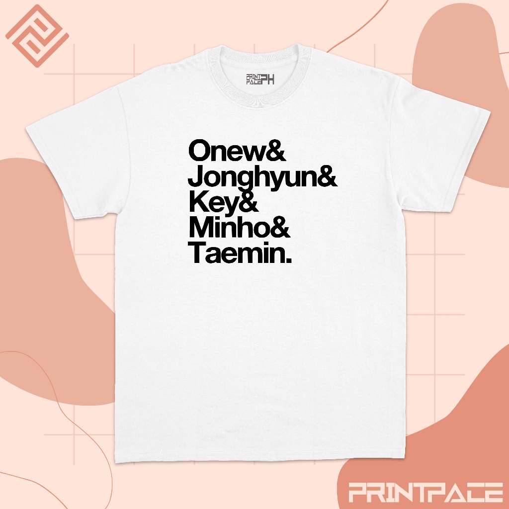 SHINEE - Text Typography Name Kpop Shirt