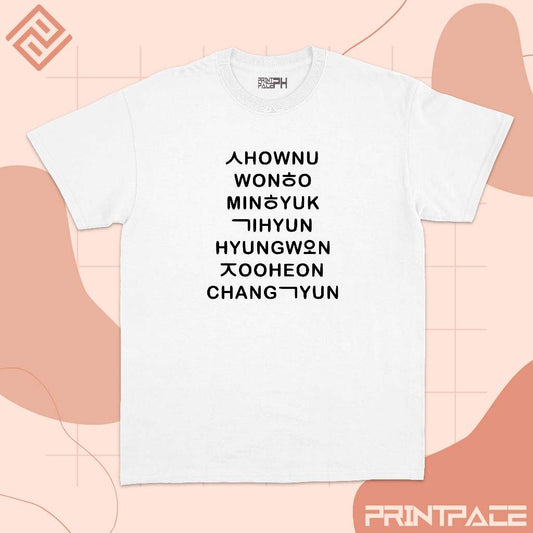 MONSTA X - Classic Name List Kpop Shirt