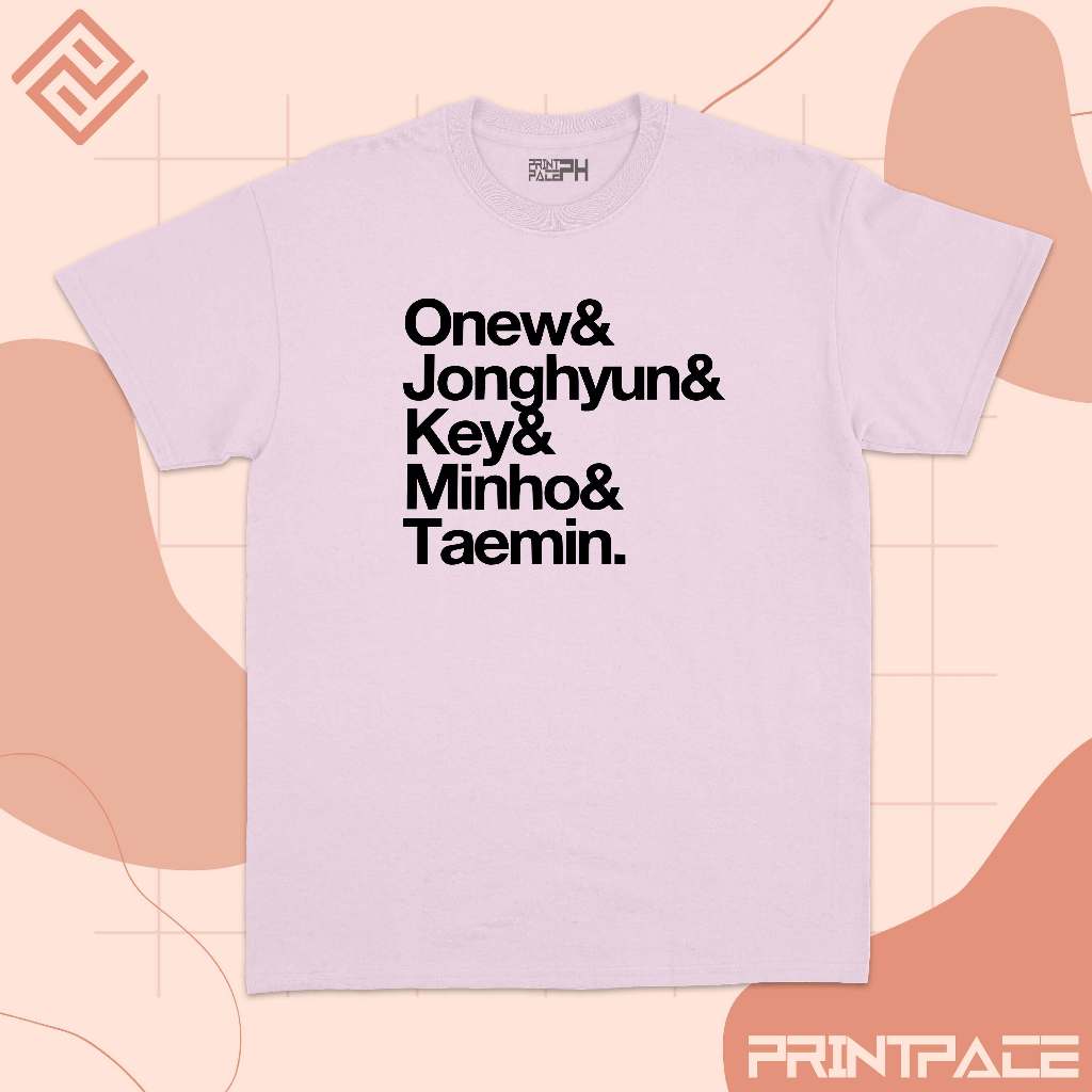 SHINEE - Text Typography Name Kpop Shirt