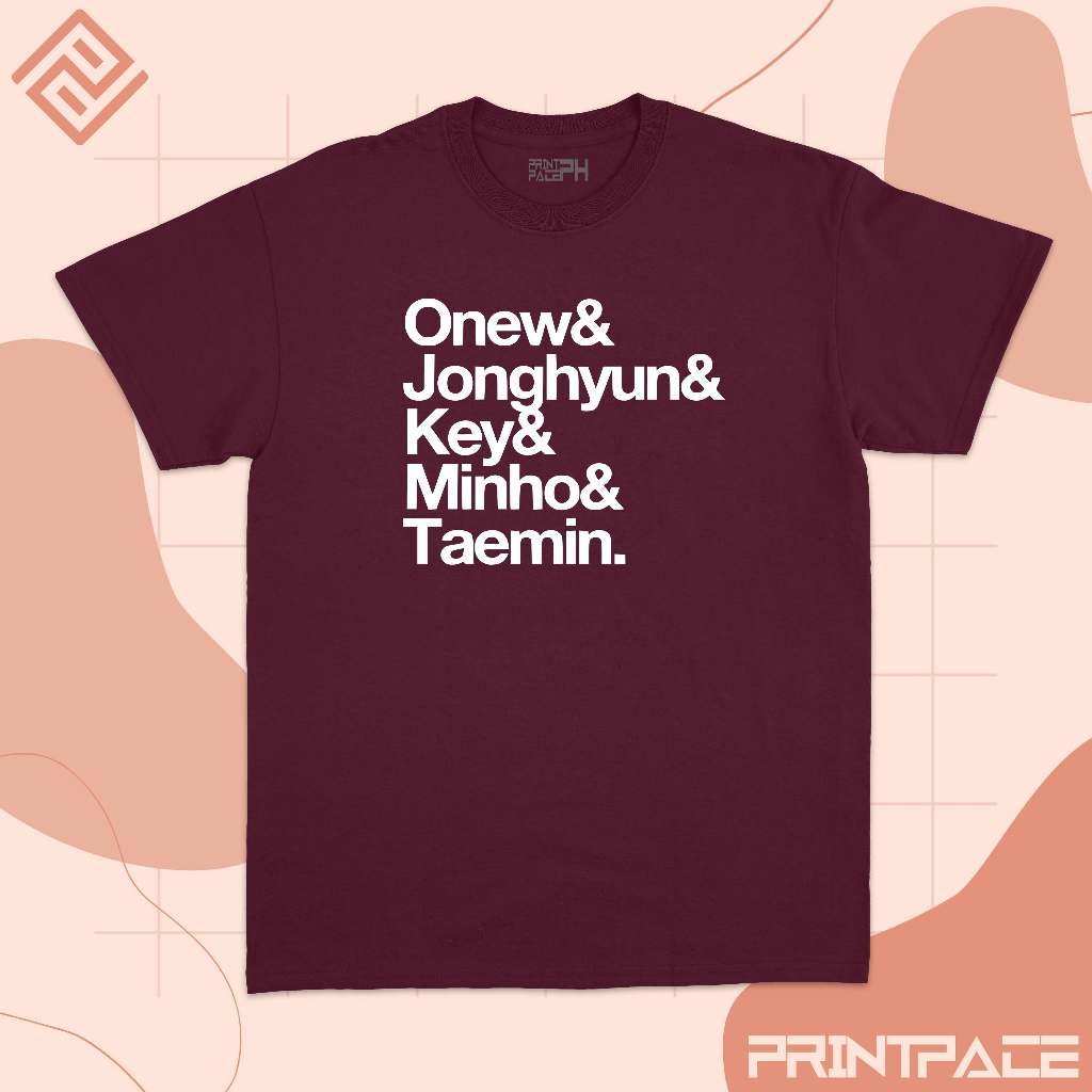 SHINEE - Text Typography Name Kpop Shirt