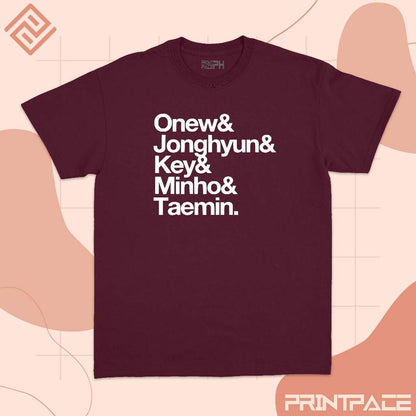 SHINEE - Text Typography Name Kpop Shirt