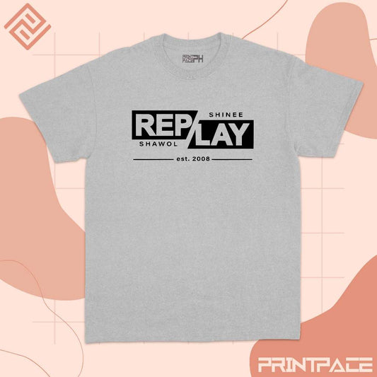 SHINEE - Replay Classic Logo Kpop Shirt