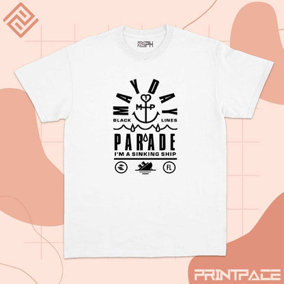 MAYDAY PARADE - Black Lines Band Shirt