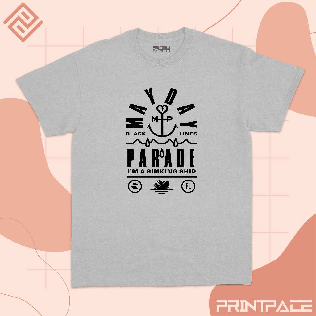 MAYDAY PARADE - Black Lines Band Shirt