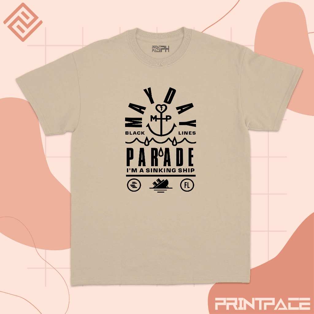 MAYDAY PARADE - Black Lines Band Shirt