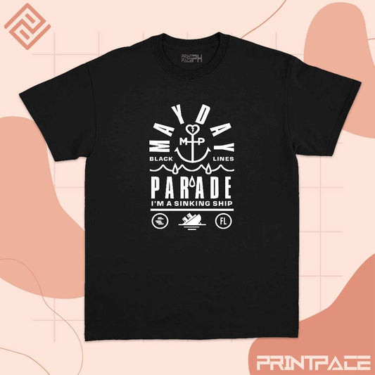 MAYDAY PARADE - Black Lines Band Shirt