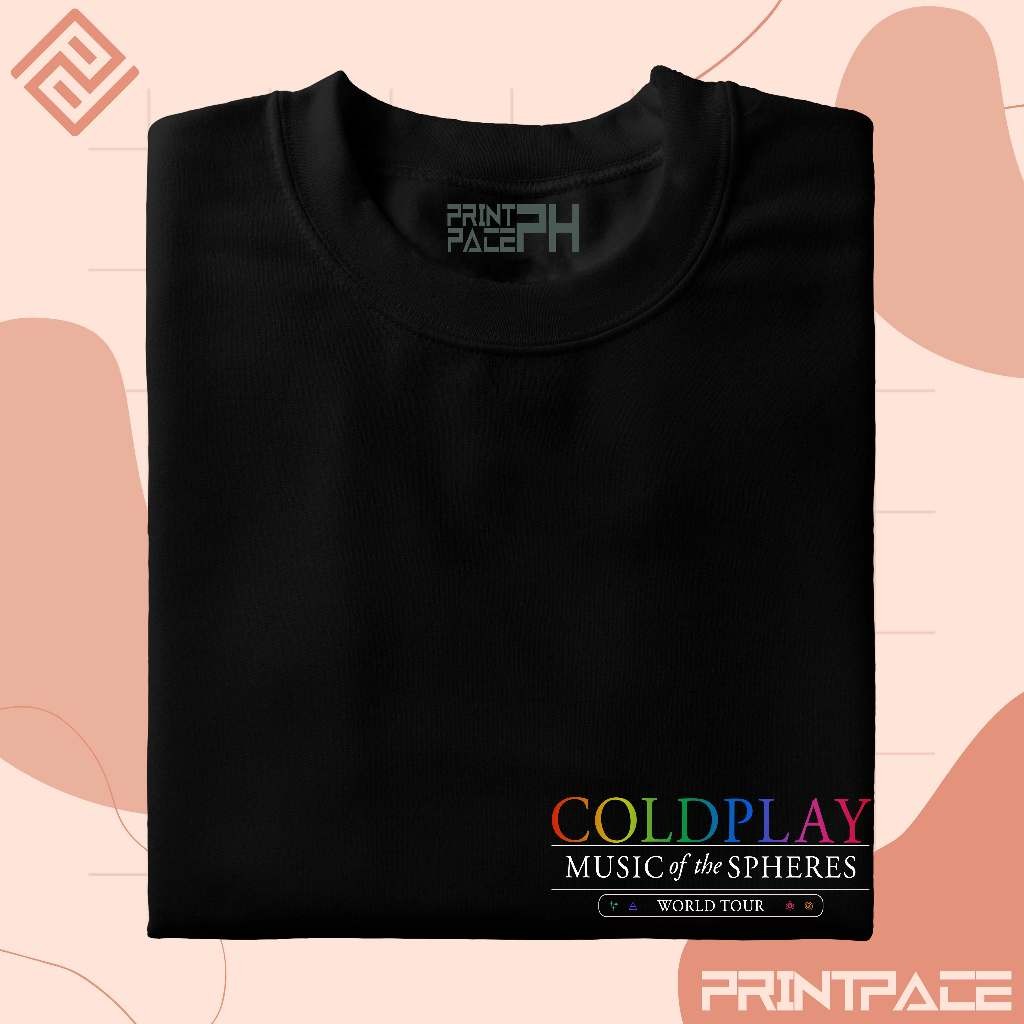 COLDPLAY - World Tour Graphic Pocket Logo Band Shirt