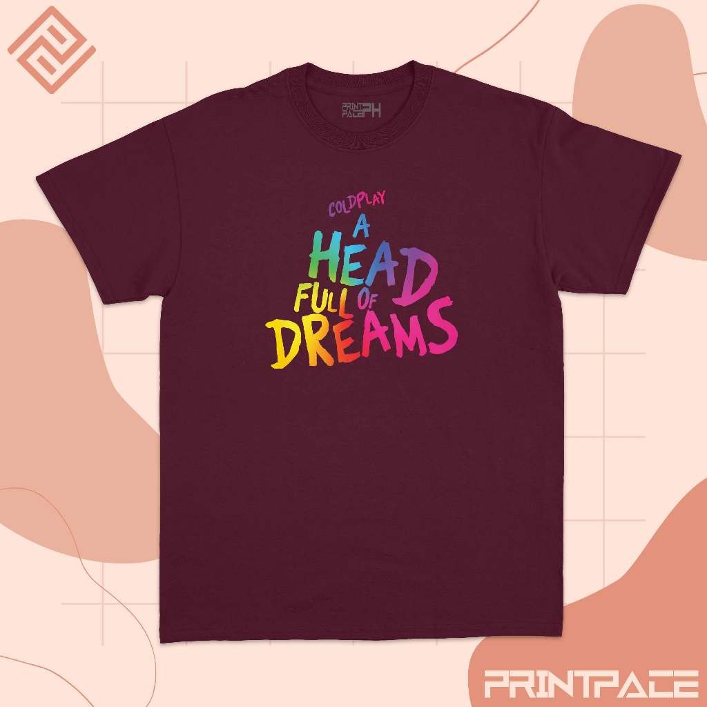 COLDPLAY - A Head Full Of Dreams Typography Band Shirt