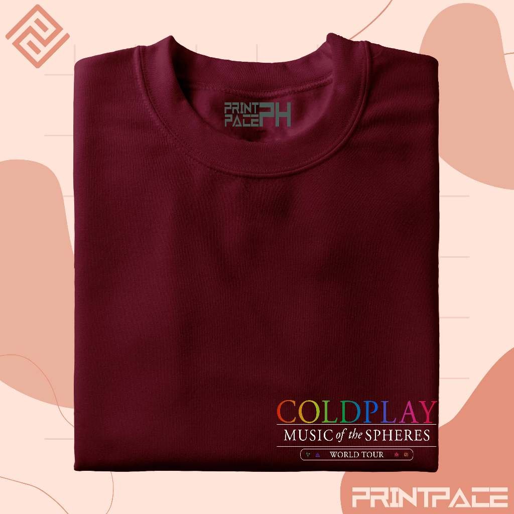 COLDPLAY - World Tour Graphic Pocket Logo Band Shirt